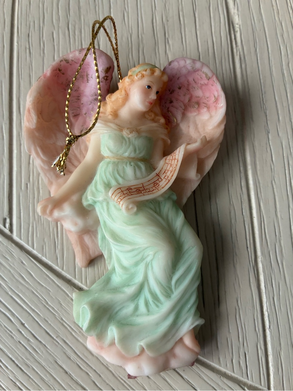 Seraphim Classics Angel Figurine in‎ Mint Green and Pink. Cottagecore decor - Picture 5 of 8